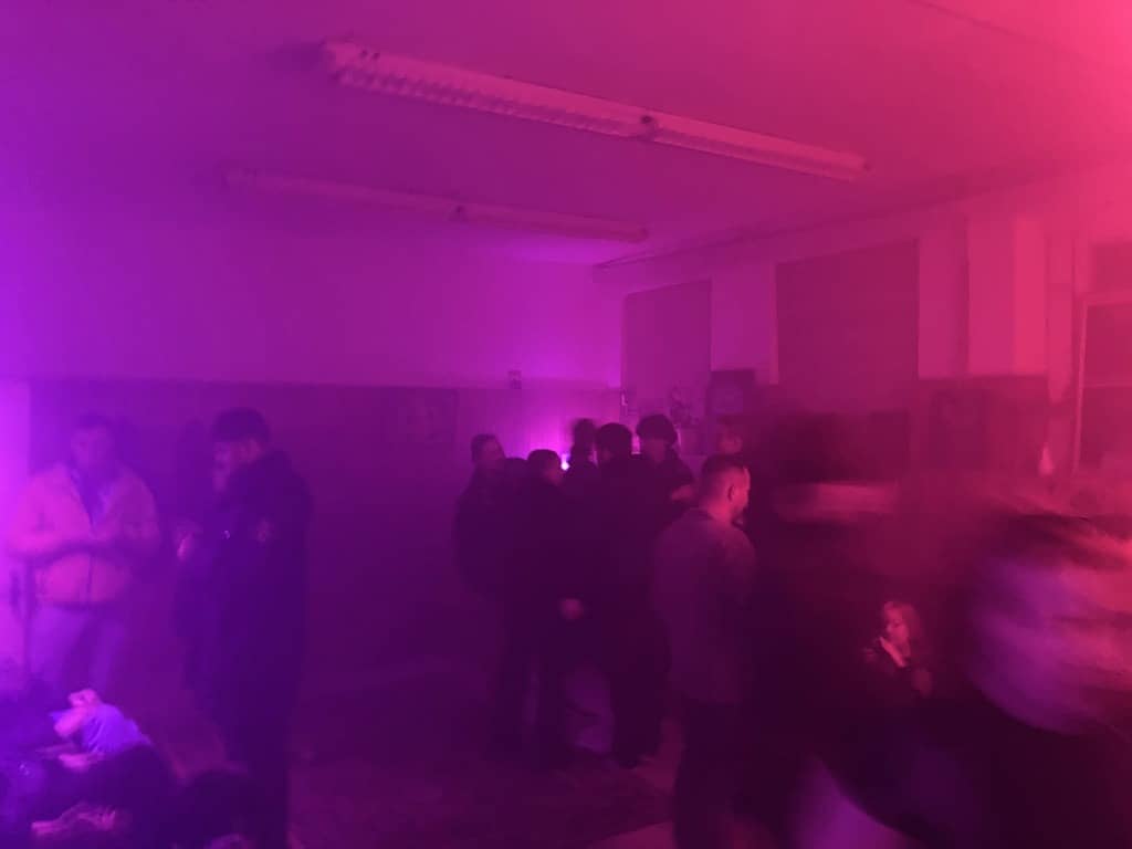 Pink Bar The bar filled with smog and pink lights