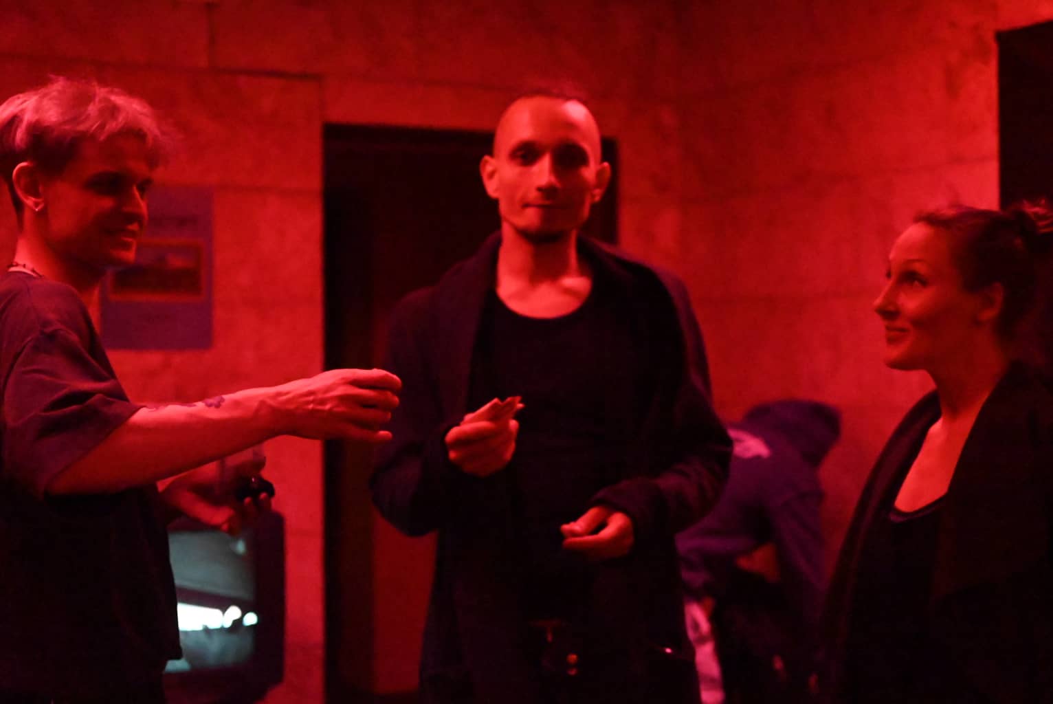 Entrance Mode A bunch of people having a good time at the gates of RIEVĖS