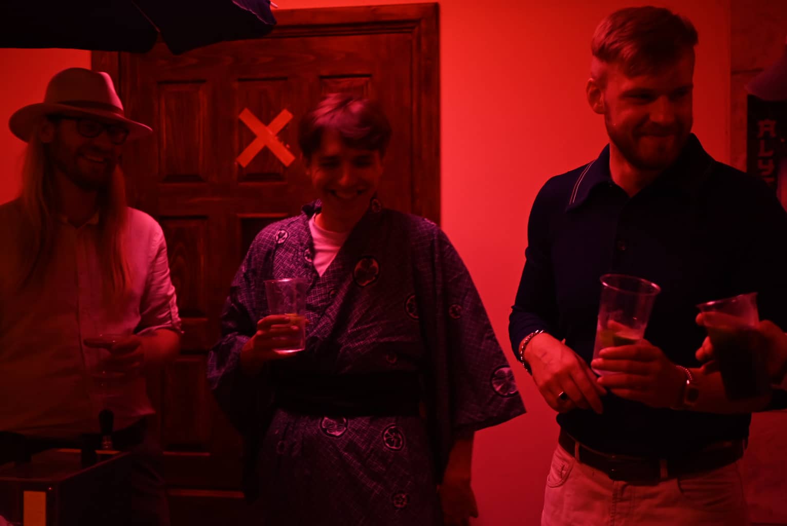 Entrance Mode A bunch of people having a good time at the gates of RIEVĖS