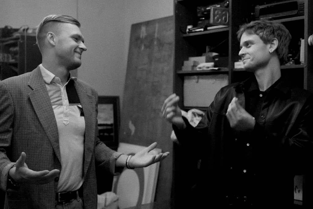 Backstage Love Two dudes about to make sweet love in the backstage