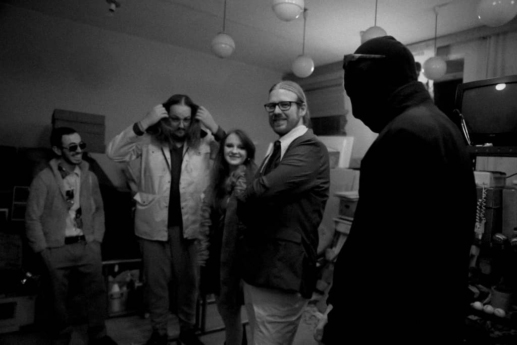 The Italians Italian gang posing in the backstage