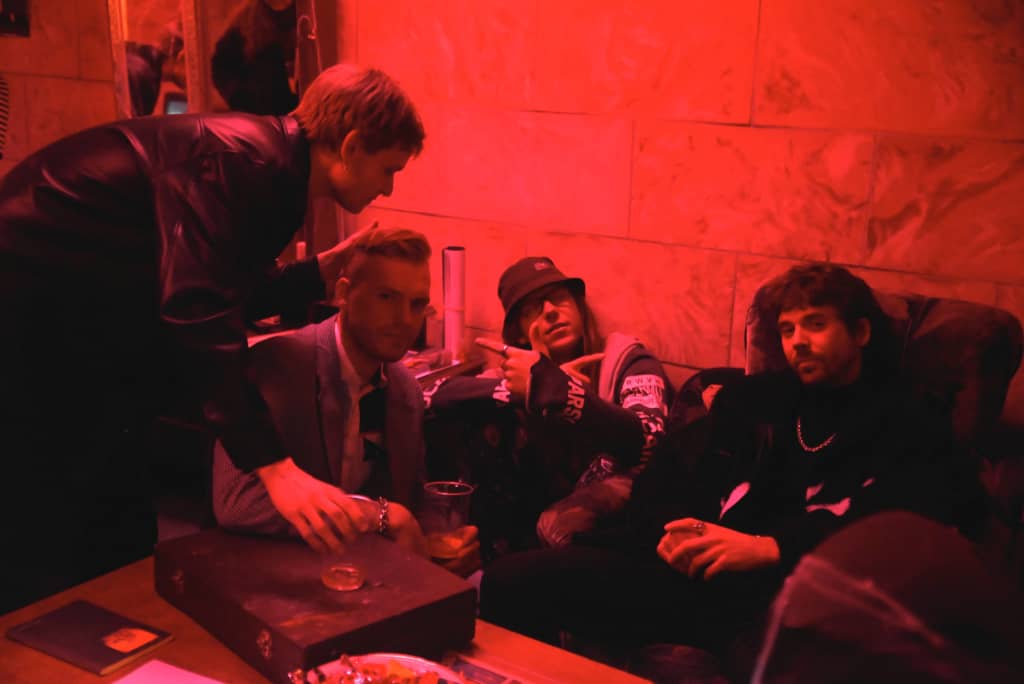 Entrance fun A bunch of people gathered at the entrance