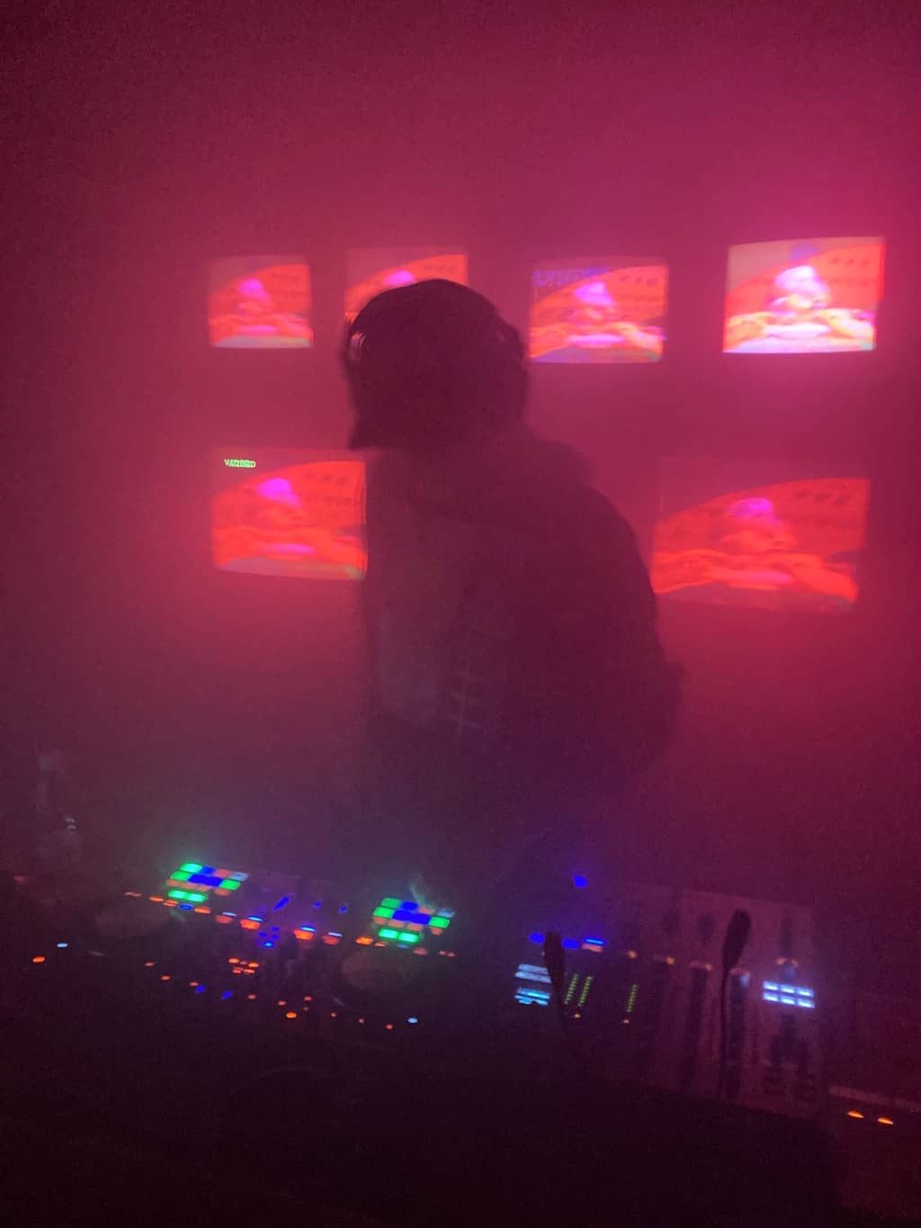 Performer Performer tweaking the mixer