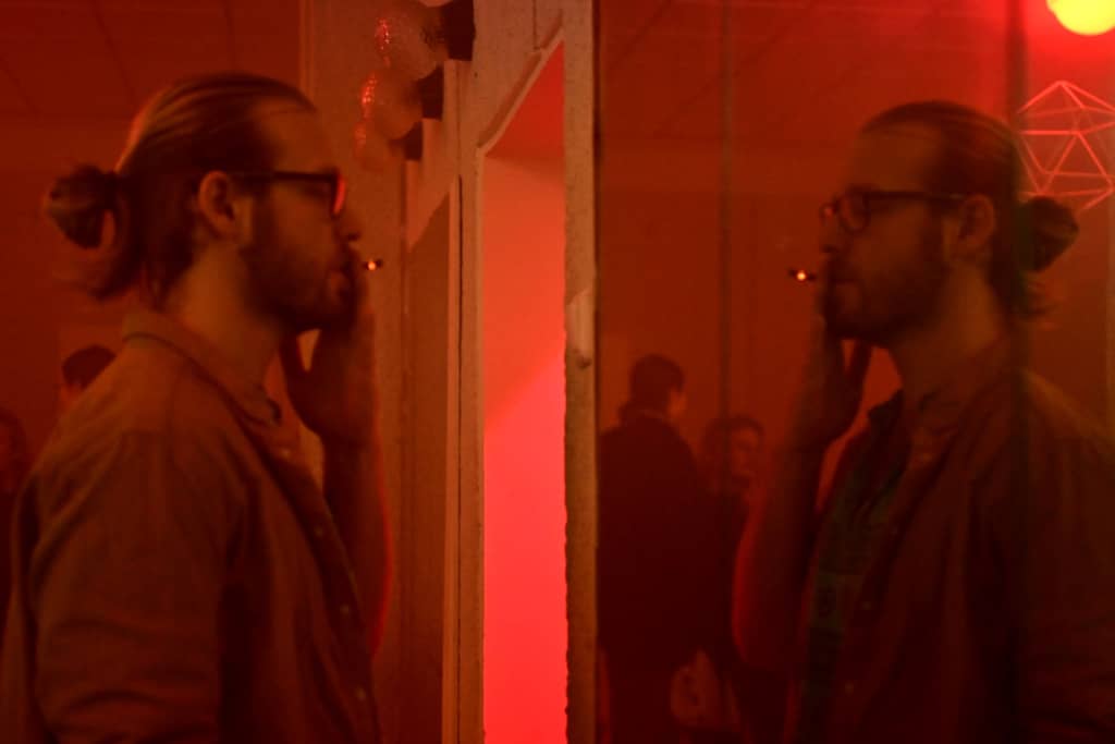 Ash Someone ashing in-front of the mirror