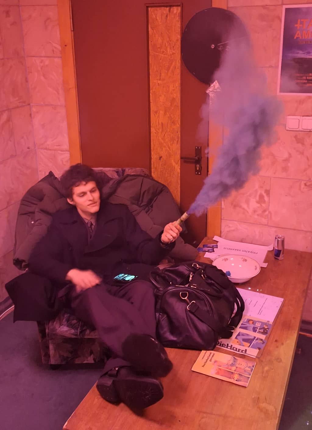 Fireworks going off in a room